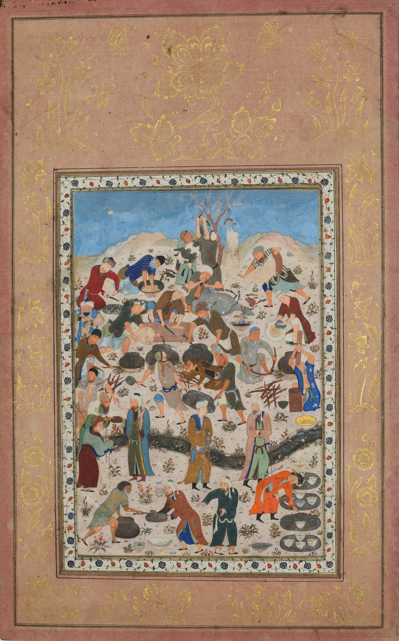 Préparation pour un festin, folio d