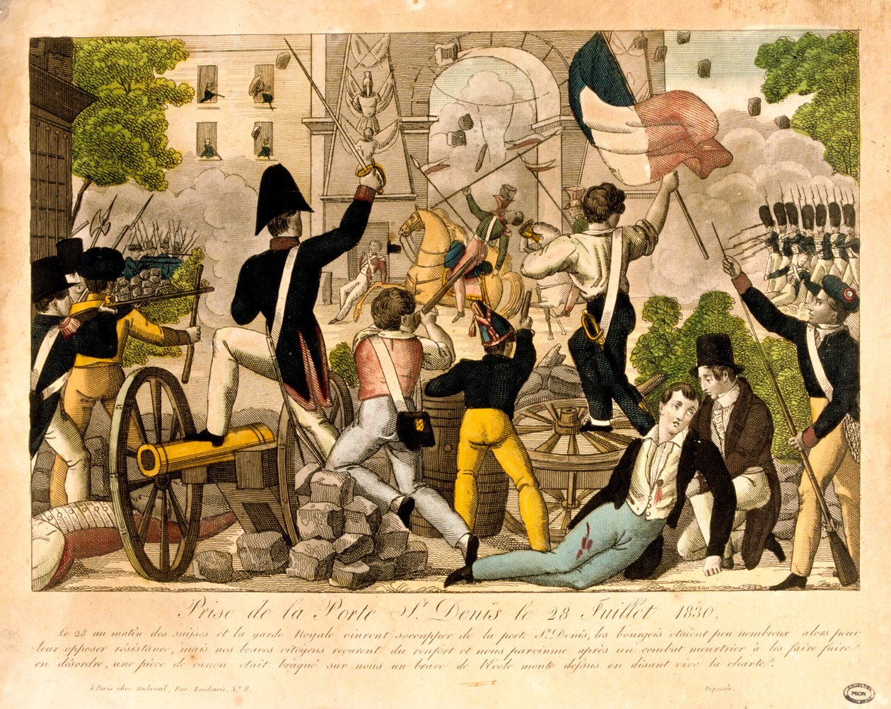 Prise de la Porte St Denis le 28 juillet 1830, Révolution de 1830, Paris - Unbekannt