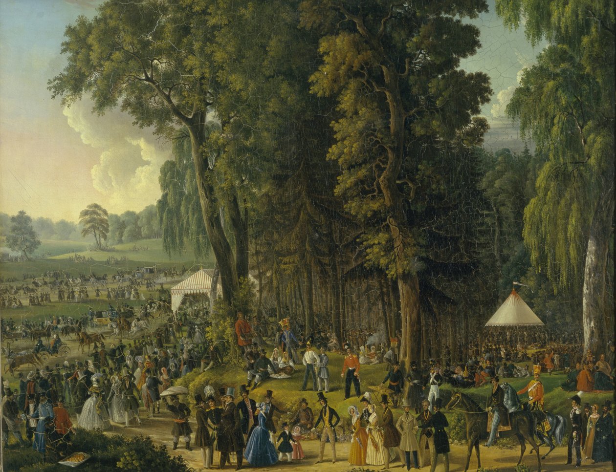 Fête populaire à Maryina Roshcha à Moscou, années 1840 - Unbekannt