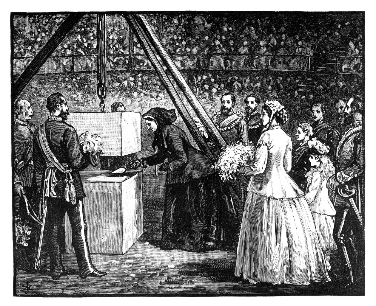 La reine Victoria posant la première pierre du Royal Albert Hall, Londres, années 1860 - Unbekannt
