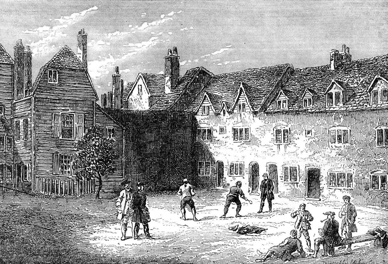 Cour de raquette, prison de Marshalsea, 19e siècle - Unbekannt