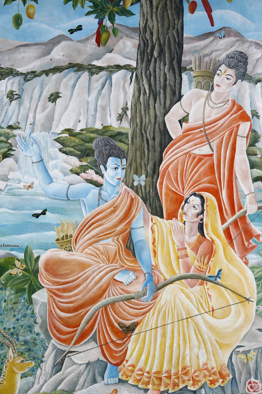 Rama, Sita et Laxman. Pashupatinah, Katmandou, Népal - Unbekannt