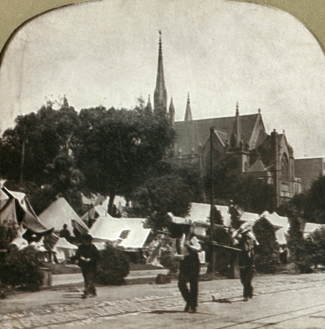 Camp de réfugiés à Jefferson Square, 1906 - Unbekannt