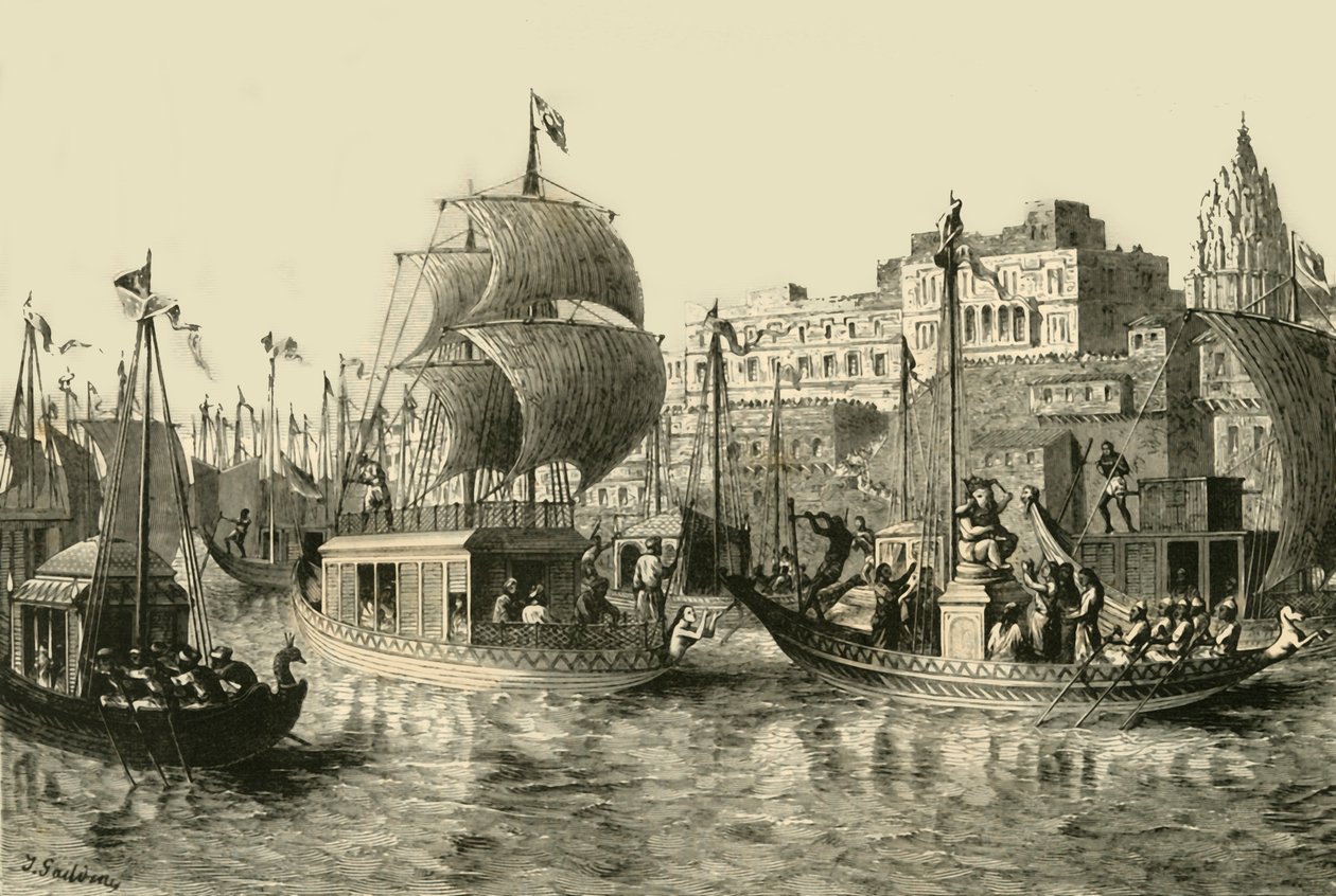 Festival religieux à Bénarès, 1890 - Unbekannt