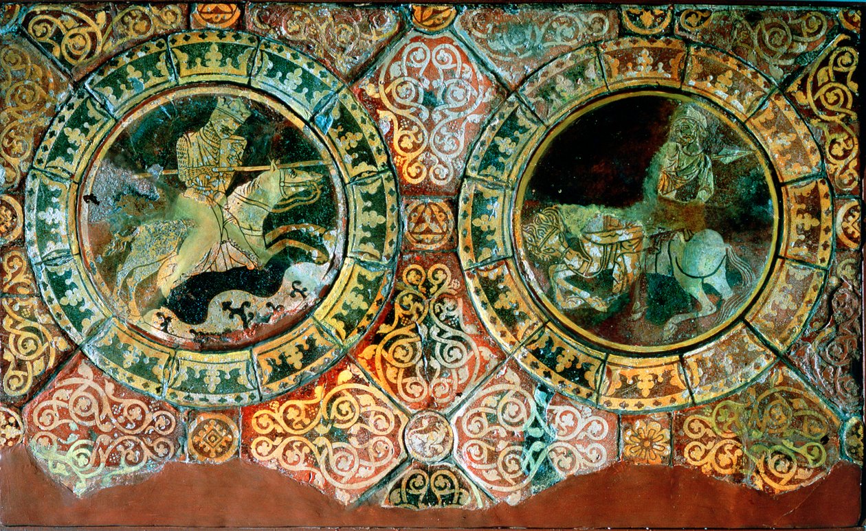 Richard Cœur de Lion et Saladin en combat monté, 1191, 13ème siècle - Unbekannt