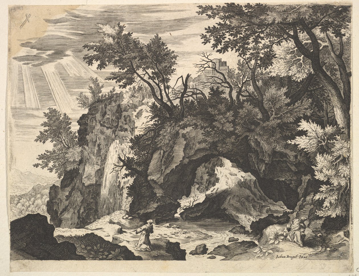 Paysage Rocheux avec la Stigmatisation de Saint François (copie inversée) - Unbekannt