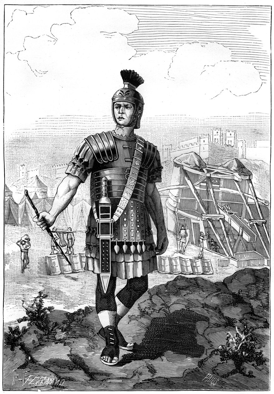 Centurion romain conquérant les Gaulois sous Jules César, 1er siècle av. J.-C. 1882-1884 - Unbekannt