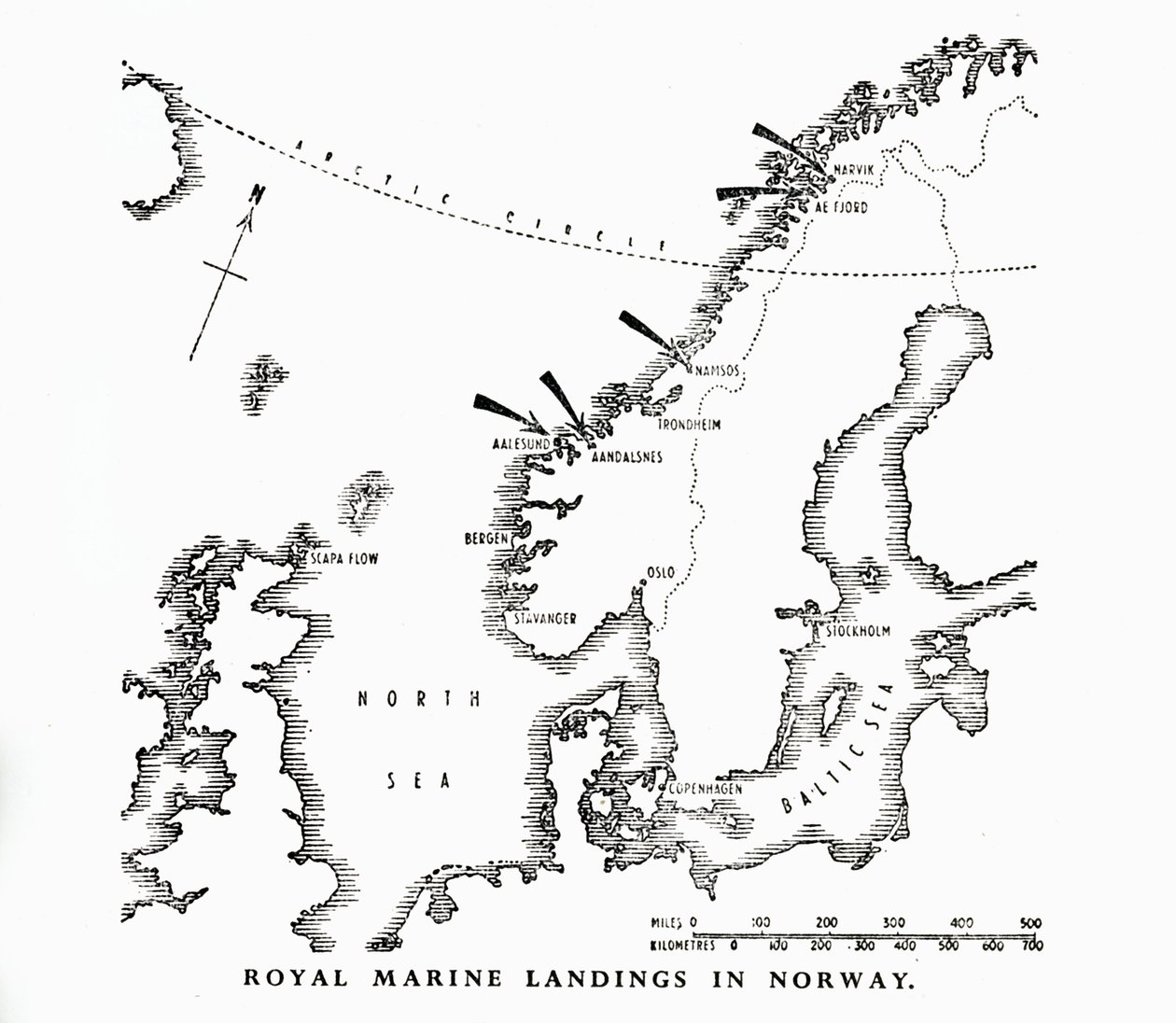 Débarquements des Royal Marines en Norvège, Seconde Guerre mondiale - Unbekannt