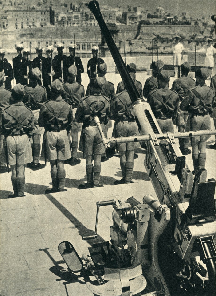 Marines royaux lors du défilé célébrant la défense réussie de Malte, Seconde Guerre mondiale, 1943-1944 - Unbekannt