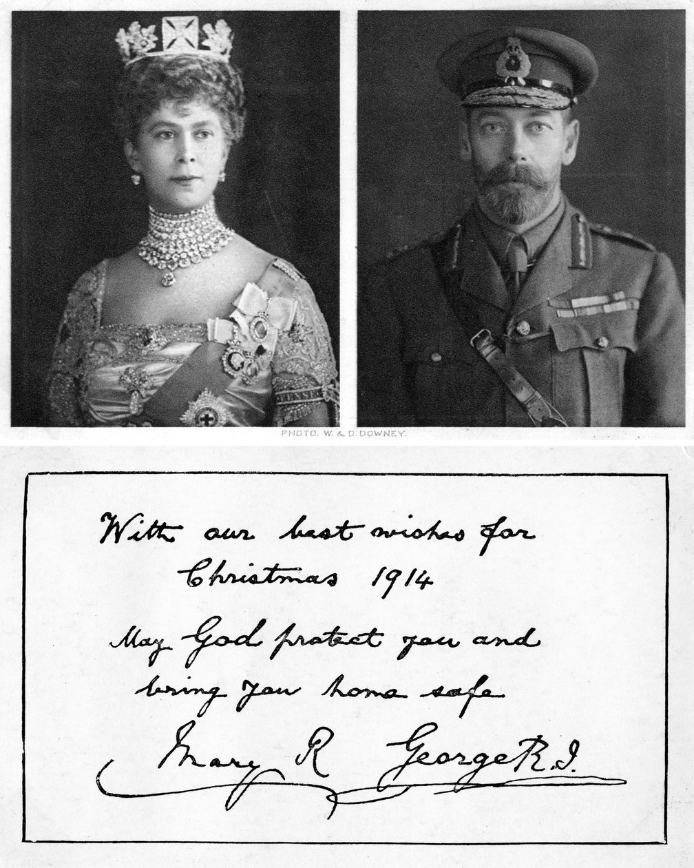 Carte de vœux de Noël royale aux troupes britanniques, 1914 - Unbekannt