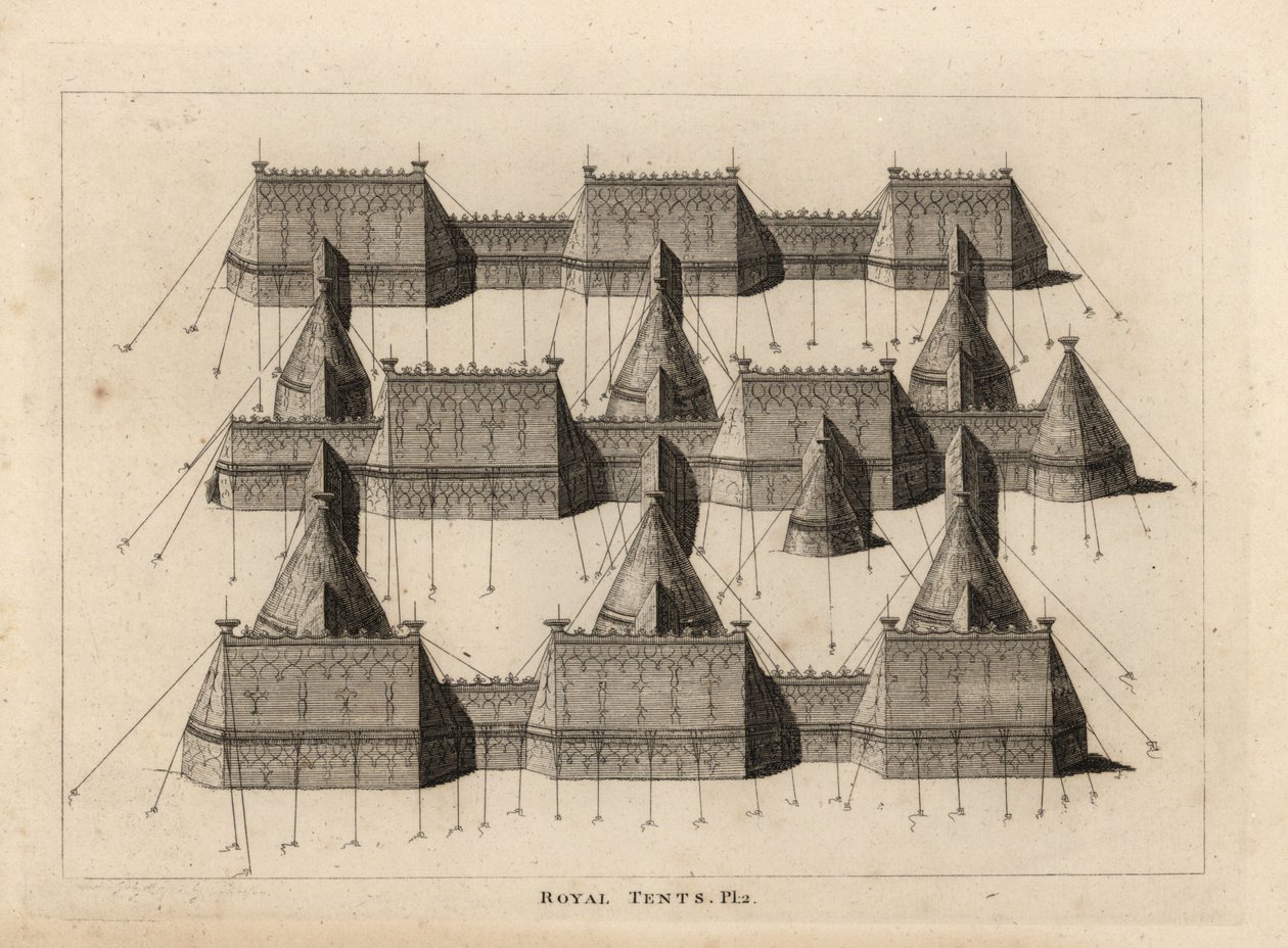 Tentes royales dressées pour la rencontre du roi Henri VIII et du roi François Ier de France près d