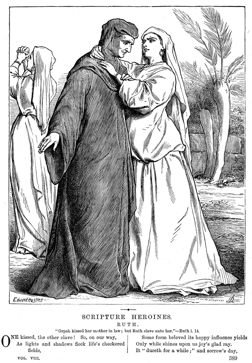 Ruth embrassant sa belle-mère, 1873 - Unbekannt