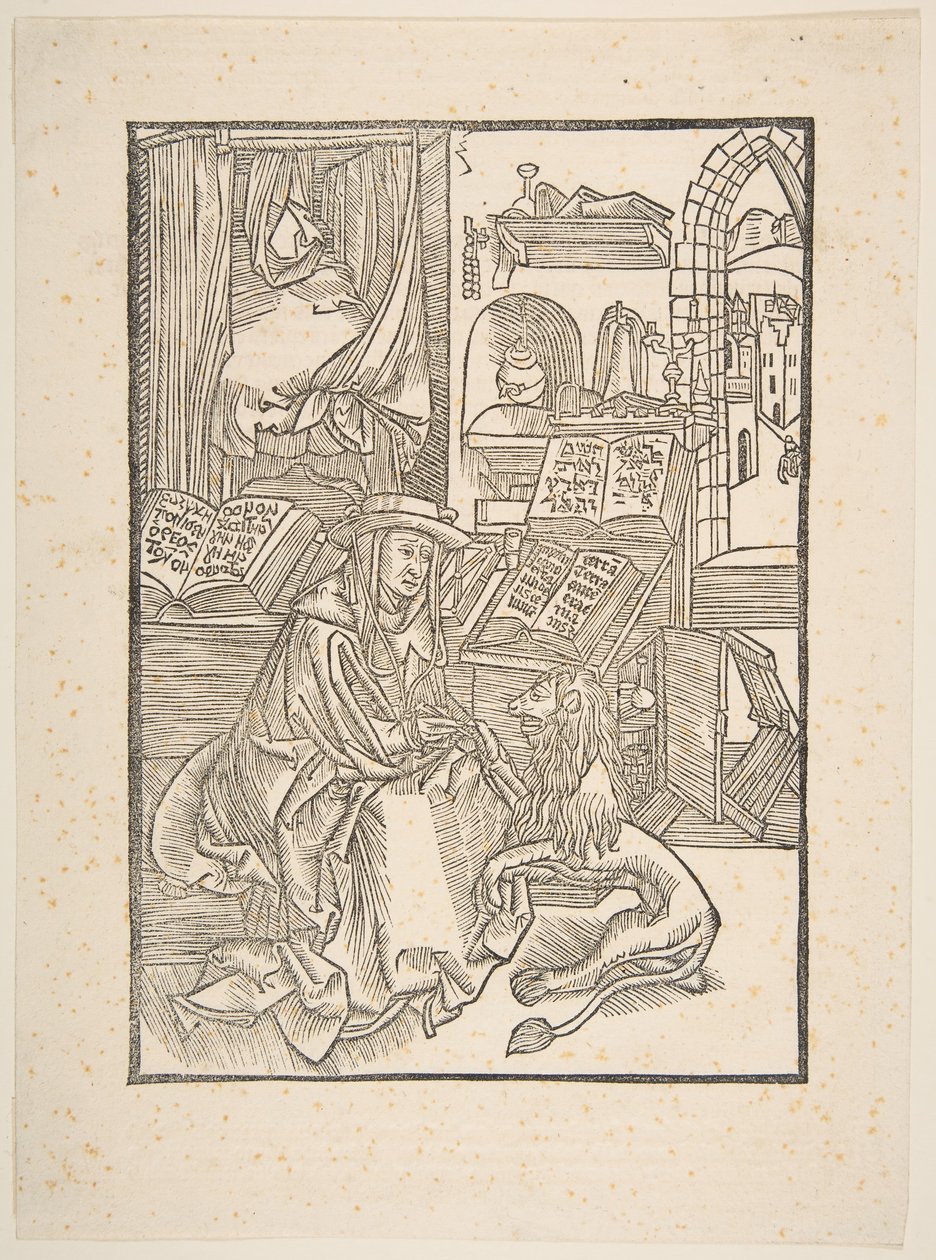 Saint Jérôme extrayant une épine de la patte du lion, Lyon, copie de 1508 - Unbekannt