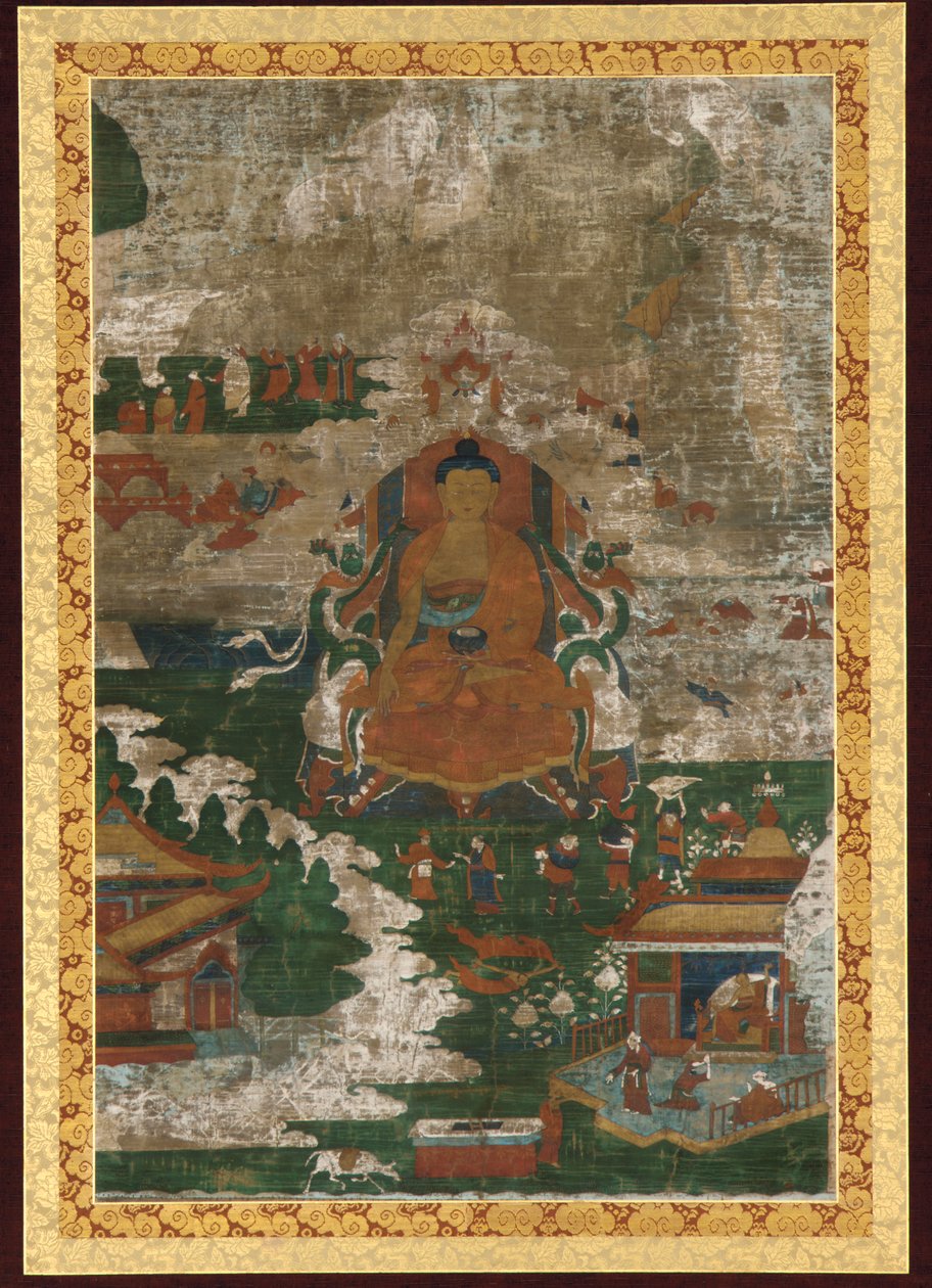 Sakyamuni sur son trône, et scènes biographiques, 18ème siècle - Unbekannt
