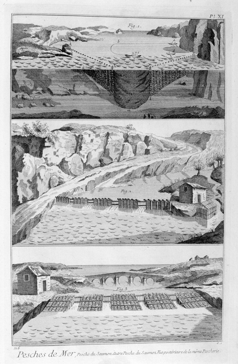 Pêche au saumon, 1751-1777 - Unbekannt