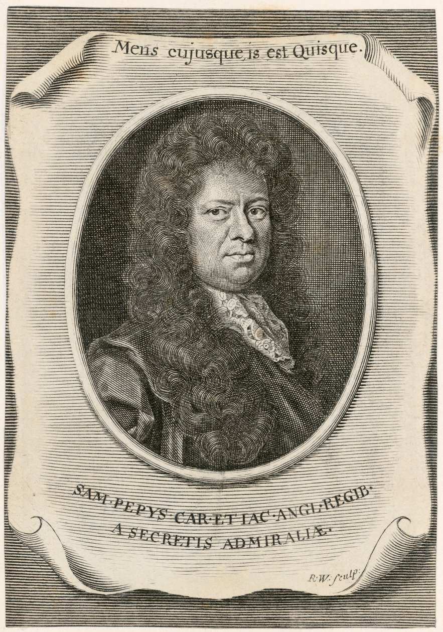 Samuel Pepys, greffier anglais des actes du Navy Board et diariste, 1666 - Unbekannt