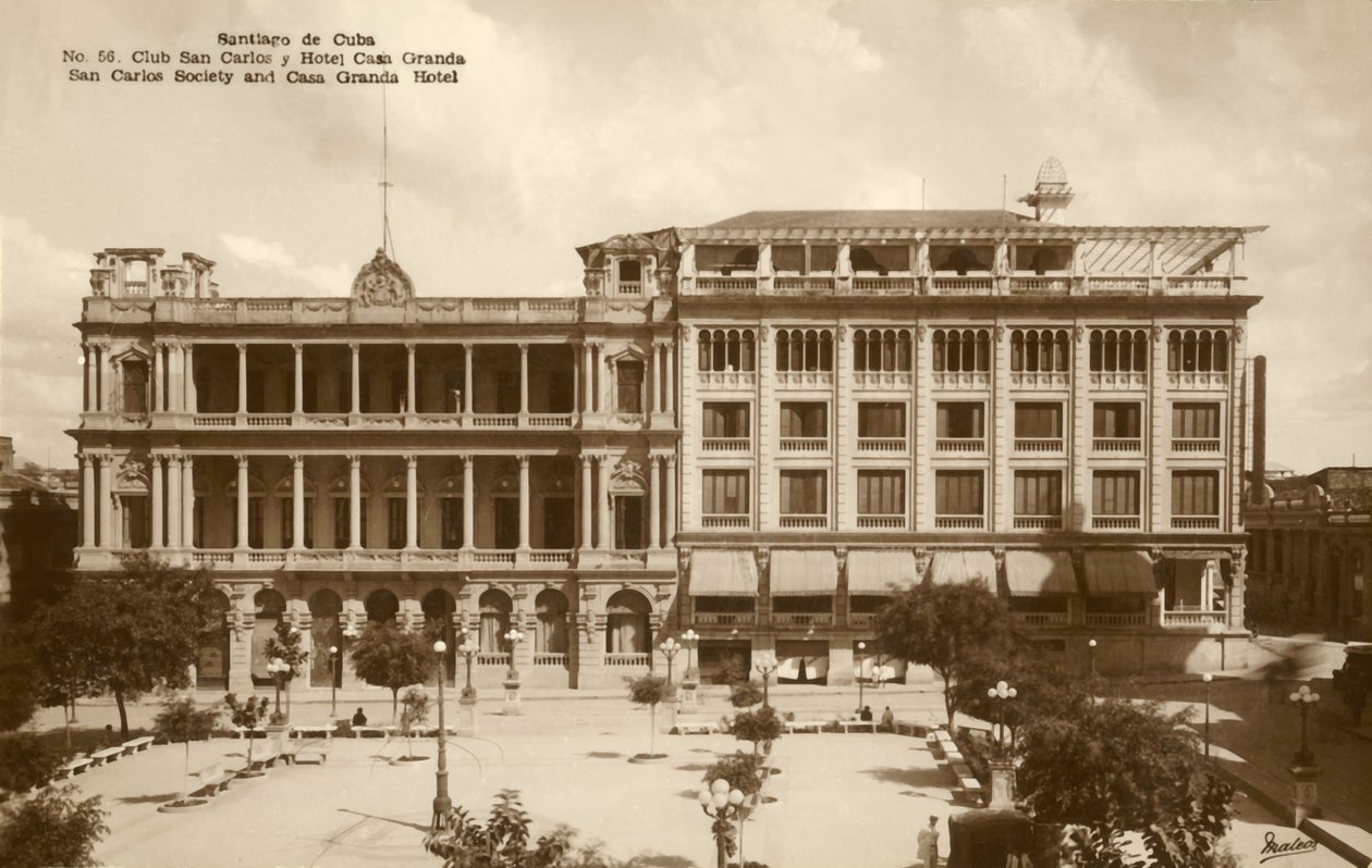 Santiago de Cuba - Société San Carlos et Hôtel Casa Granda, vers 1920 - Unbekannt