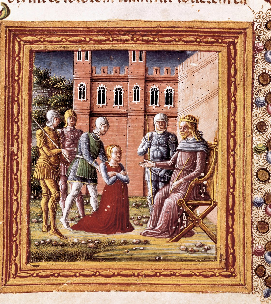 Sara présentée au Pharaon, miniature peinte par Marco Giovanni Dell