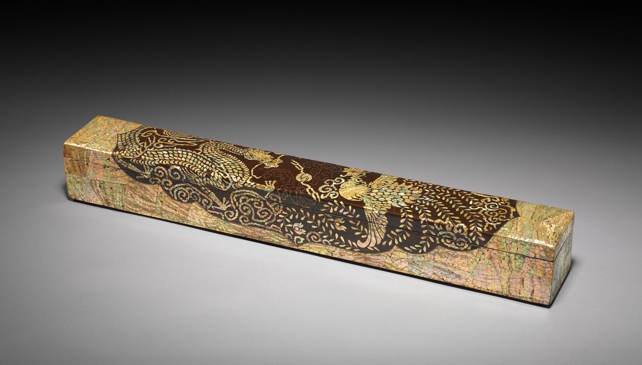 Boîte à rouleaux avec motif de dragon et de phénix, 1700-1800 - Unbekannt
