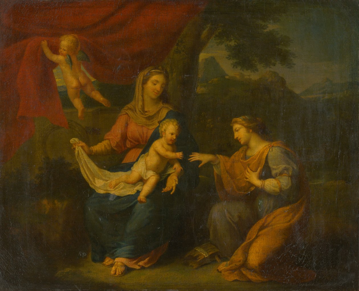 Madone assise avec Sainte Catherine - Unbekannt