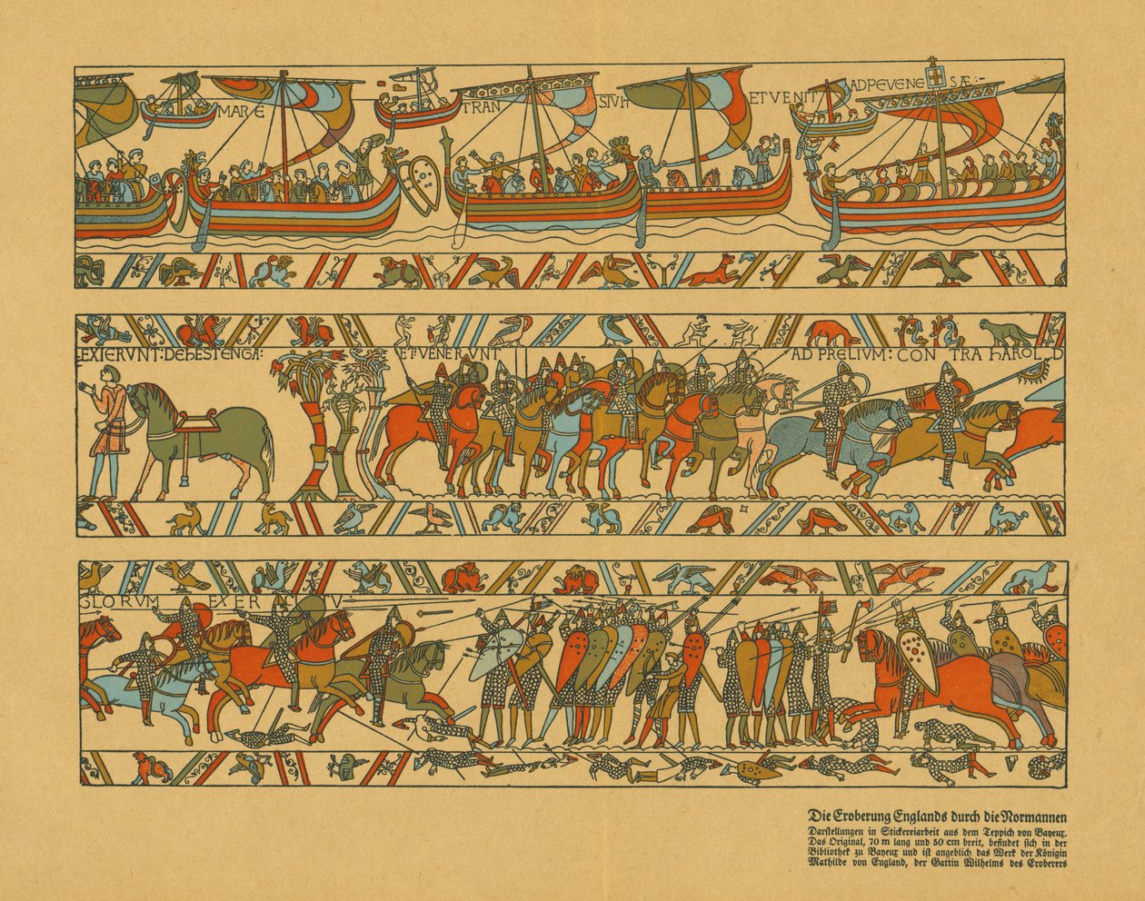 Sections de la tapisserie de Bayeux - Unbekannt