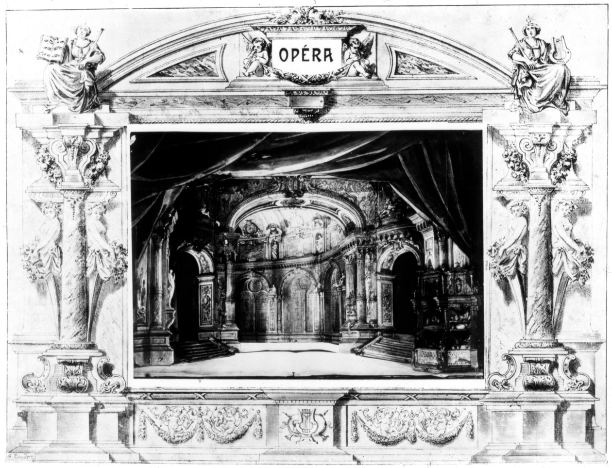Décor de scène pour Don Giovanni de Mozart, 1875 - Unbekannt