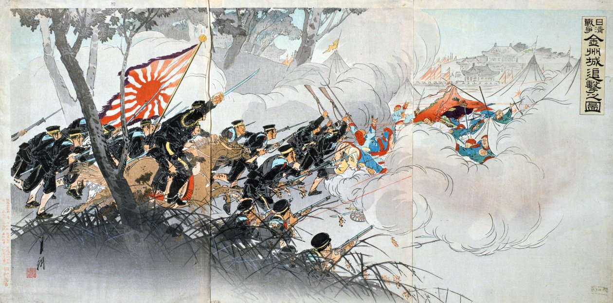 Guerre sino-japonaise, 19e siècle. Estampe japonaise. Collection privée - Unbekannt