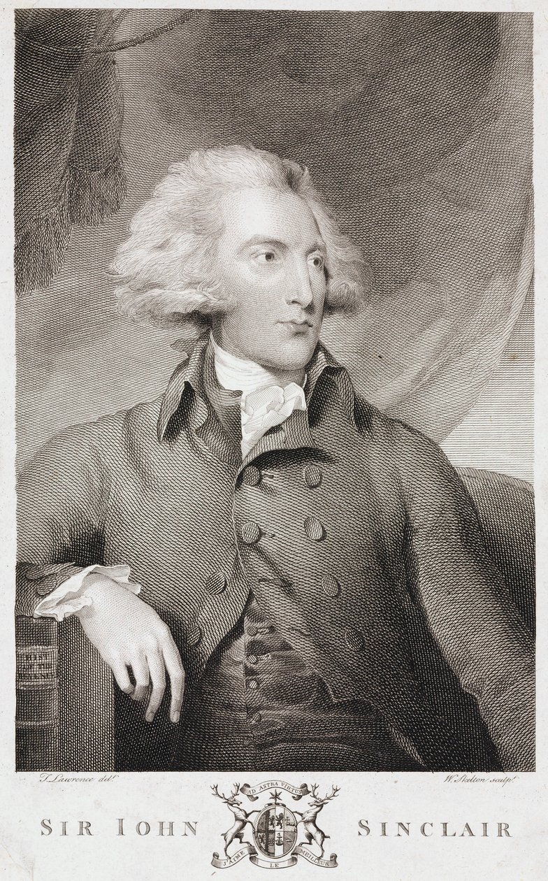 Sir John Sinclair, économiste agricole et statisticien écossais, vers 1790 - Unbekannt