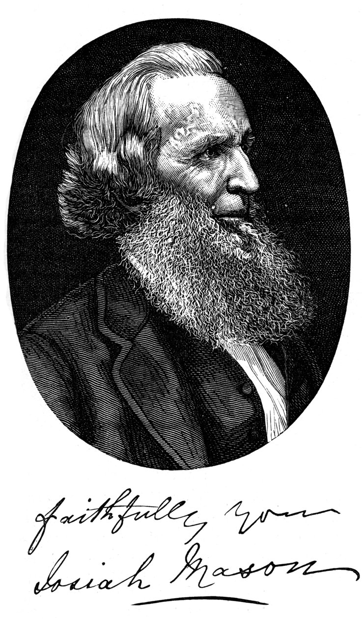 Sir Josiah Mason, fabricant de plumes anglais, vers 1880 - Unbekannt