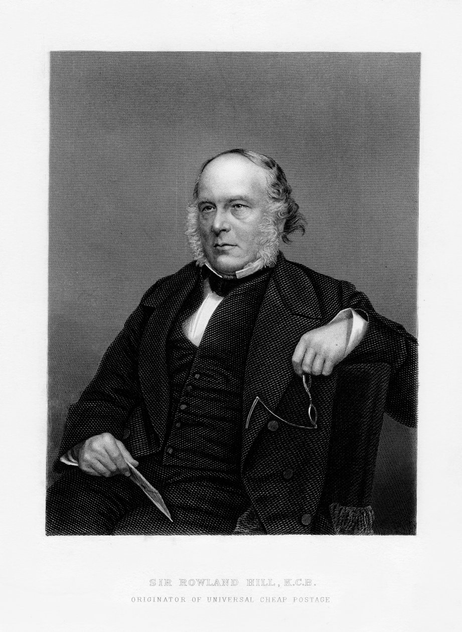 Sir Rowland Hill, enseignant britannique, pamphlétaire et créateur du timbre-poste, 19e siècle - Unbekannt