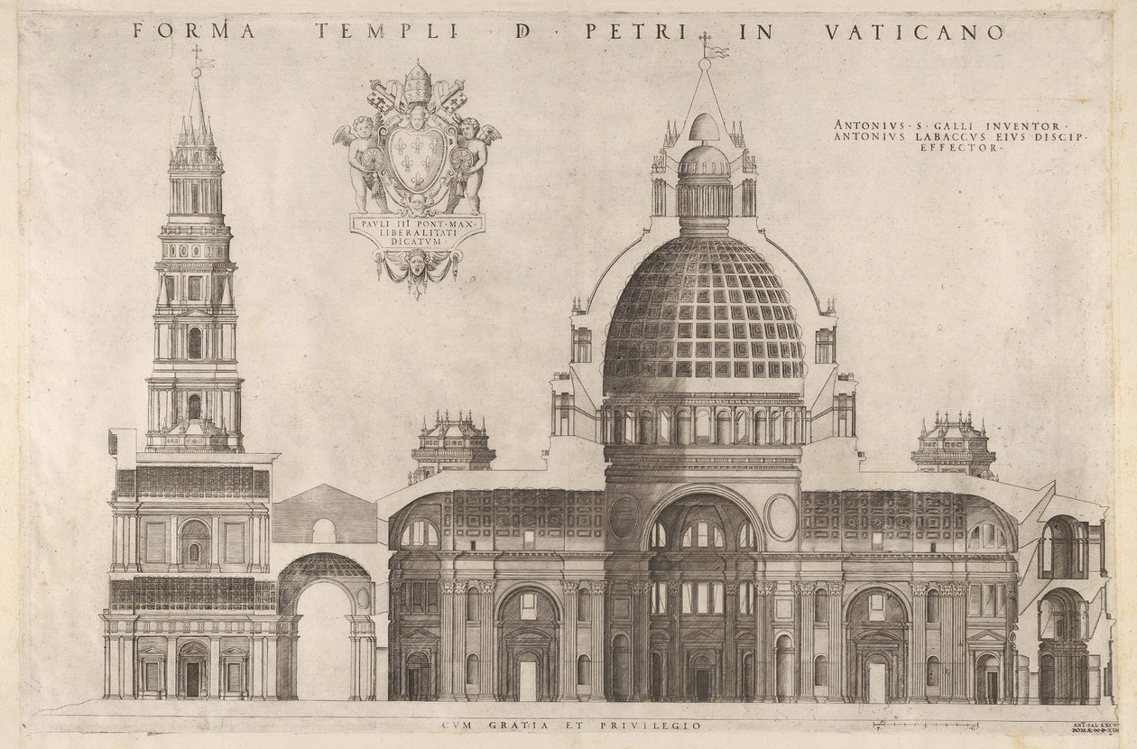 Speculum Romanae Magnificentiae : Conception pour la basilique Saint-Pierre au Vatican, 1514 - Unbekannt