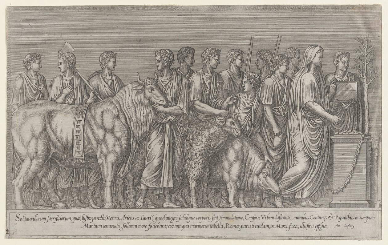 Speculum Romanae Magnificentiae: Sacrifice sur le Campus Martius, 16ème siècle - Unbekannt
