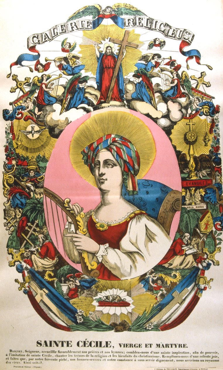 Sainte Cécile, martyre romaine légendaire, 19e siècle - Unbekannt