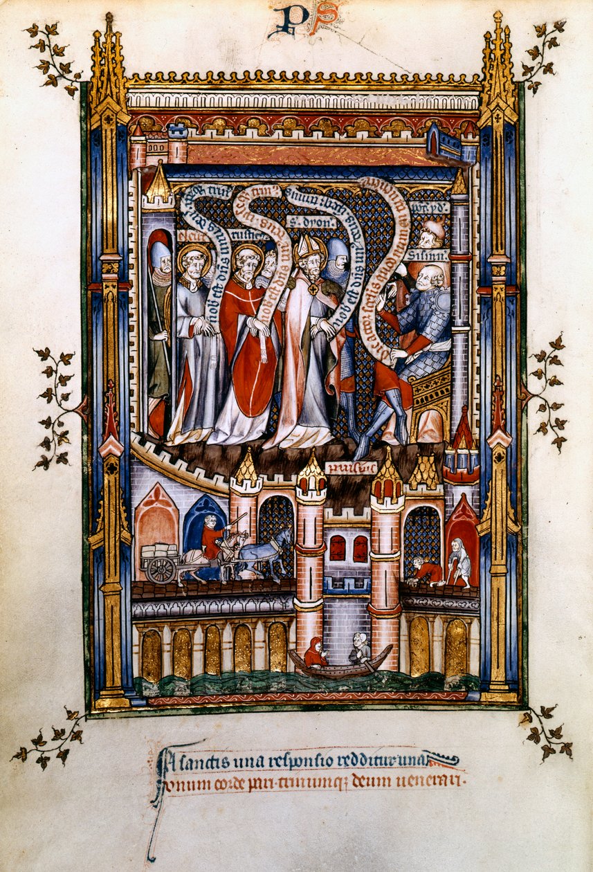Saint Denis, Saint Rusticus et Saint Éleuthère devant Sisinnius, 1317 - Unbekannt