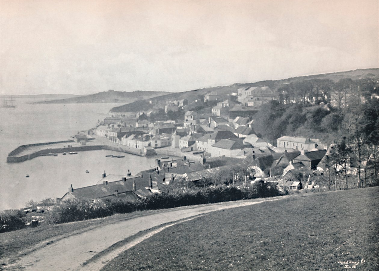 St. Mawes - Vue sur le port et le château, 1895 - Unbekannt