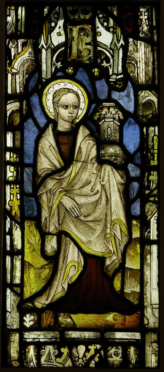 Vitrail avec Sainte Barbe, Britannique - Unbekannt