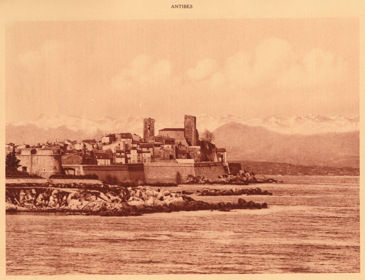 La crête des Alpes et Antibes, 1930 - Unbekannt