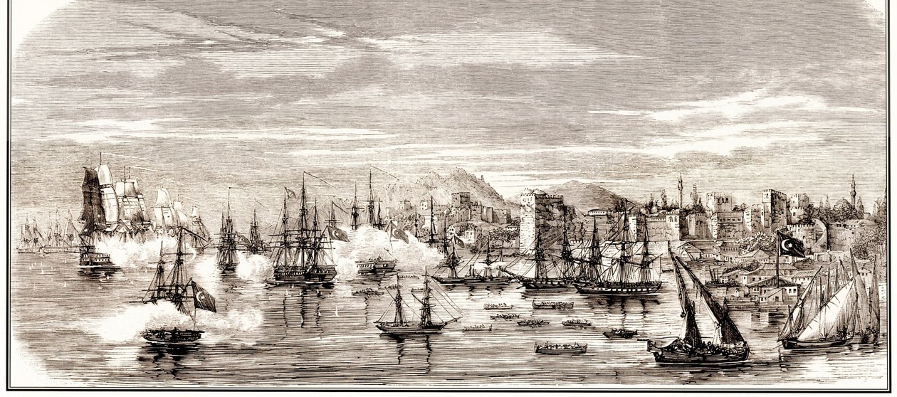 La bataille de Sinop le 30 novembre 1853, milieu du 19e siècle - Unbekannt