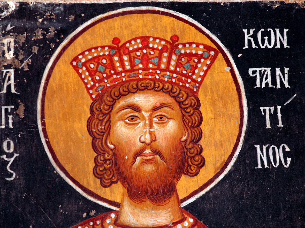 La fresque byzantine du 15e siècle (détail) : L