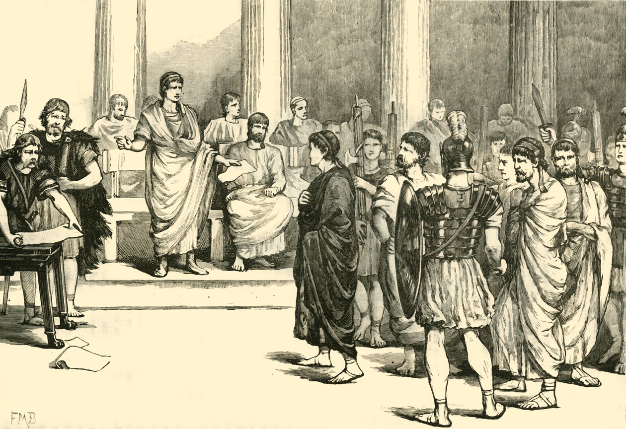 Les conspirateurs catilinaires devant le Sénat, 1890 - Unbekannt
