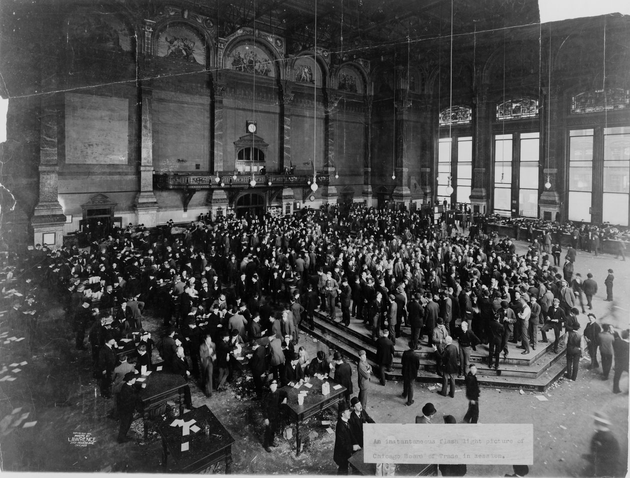 La Bourse de Commerce de Chicago en session, vers 1900 - Unbekannt