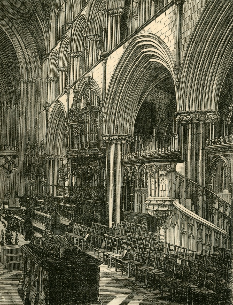 Le chœur de la cathédrale de Worcester, 1898 - Unbekannt