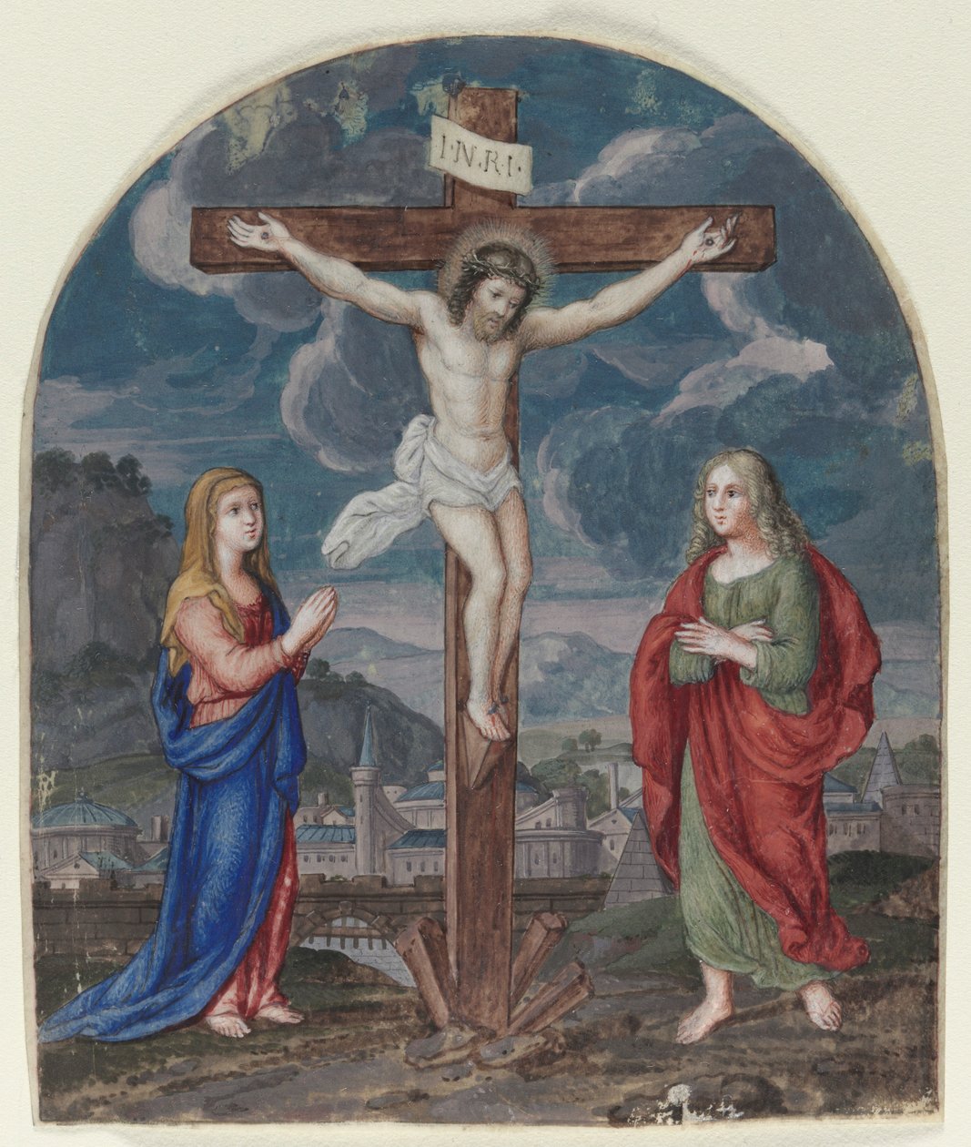 La Crucifixion : miniature extraite d