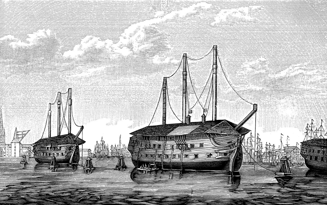 Les navires-prisons danois Dronning Maria et Waldemar à Copenhague, 1848-1849 - Unbekannt