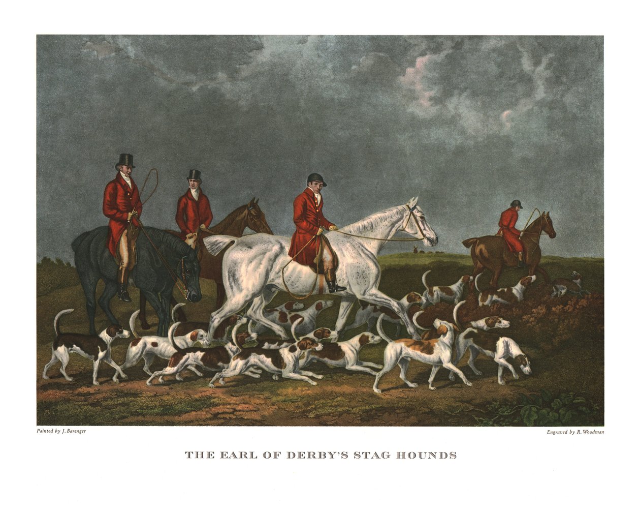 Les chiens de chasse du comte de Derby, début du 19e siècle - Unbekannt