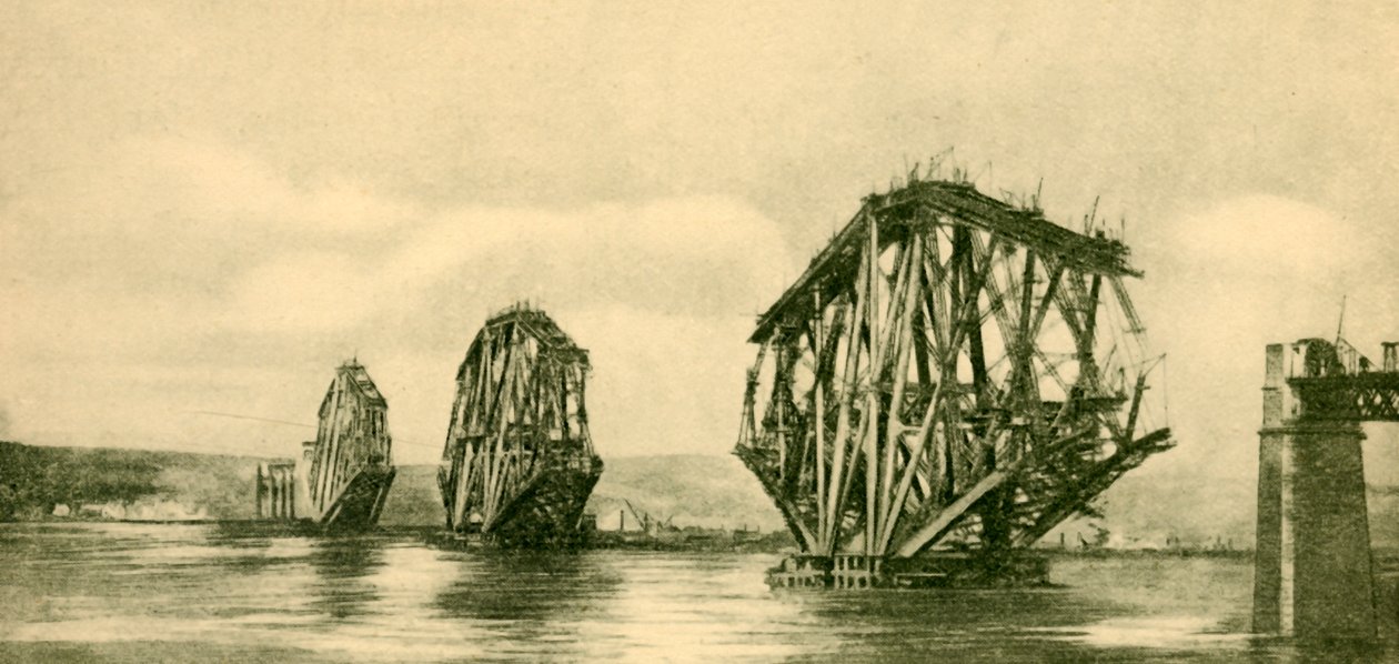 Le pont du Forth en cours de construction, vers 1930 - Unbekannt