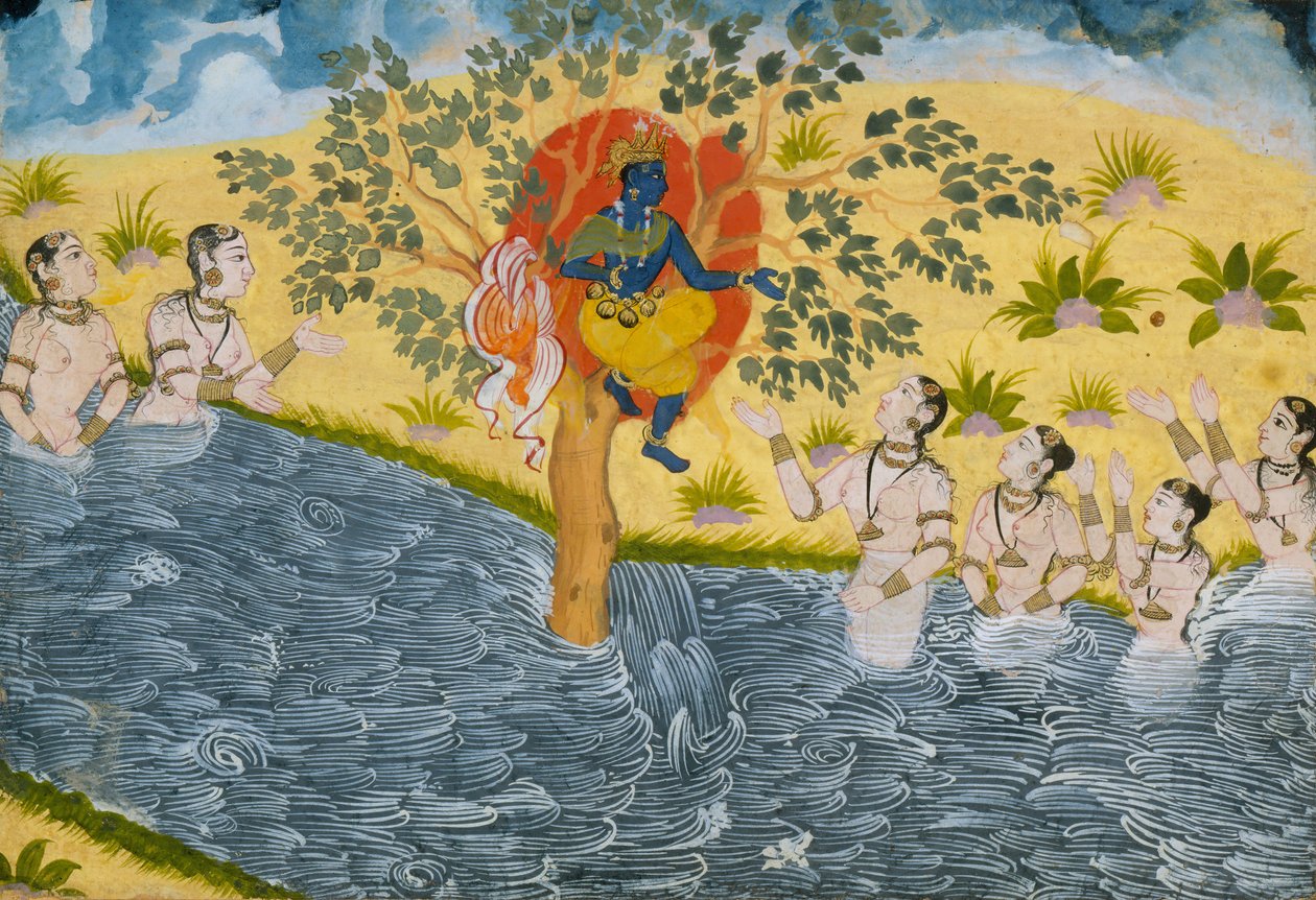 Les Gopis supplient Krishna de rendre leurs vêtements, Page d