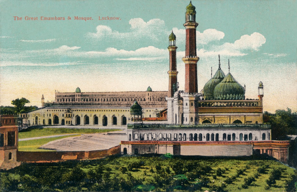 La Grande Embambara & Mosquée. Lucknow, vers 1900 - Unbekannt