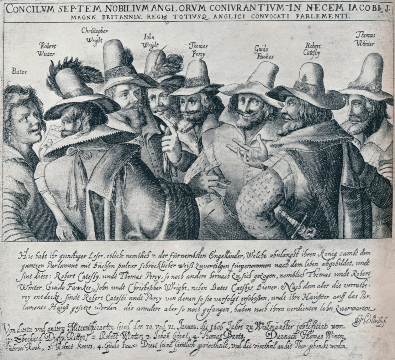 Les conspirateurs de la Conspiration des Poudres et leur serviteur Bates, 1605, 1901 - Unbekannt