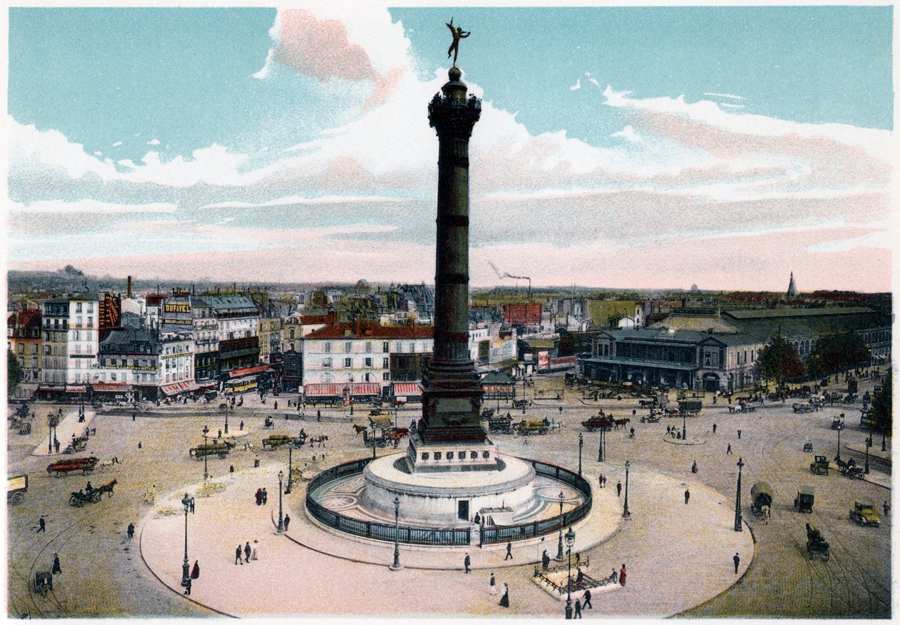 La colonne de Juillet sur la place de la Bastille, Paris, vers 1900 - Unbekannt